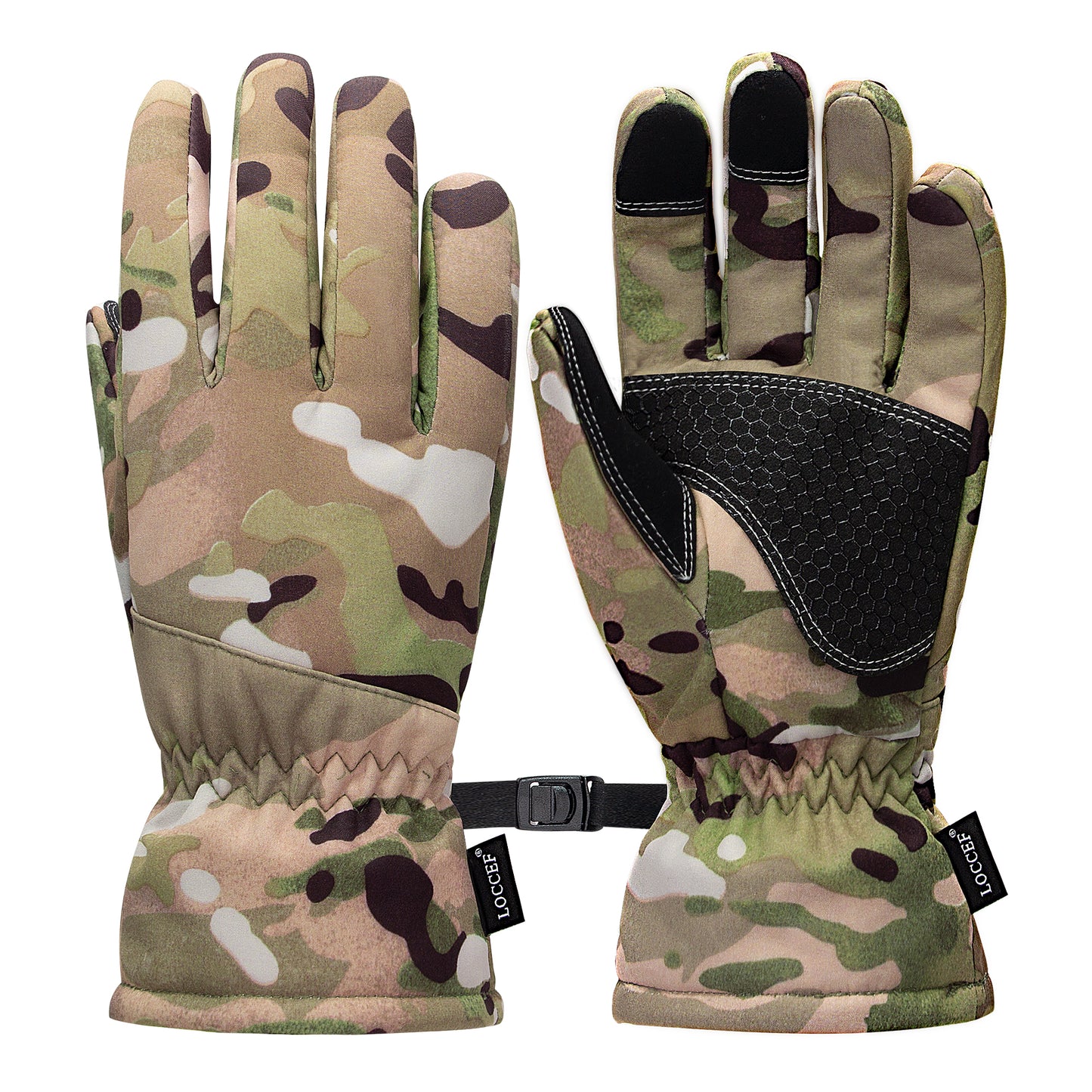 Camouflage Hunting Winter Gloves - Anti-Slip, Touch Screen Ski Gloves Camo Gloves,Outdoor Work and Sports in Cold Weather Winter Gloves